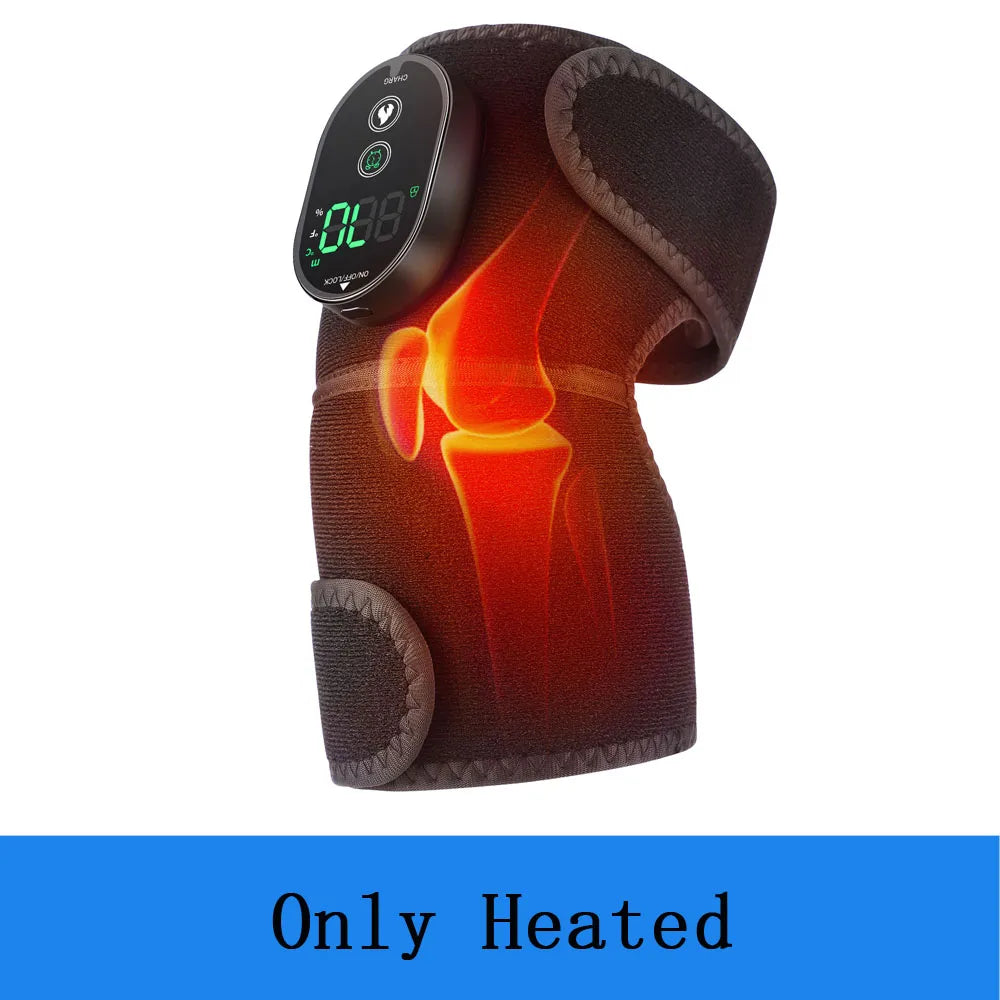 Thermal Knee Massager 3 in 1 Shoulder Knee Elbow Heating Massage Support Brace Rechargeable Vibration Pad Arthritis Muscle Relax