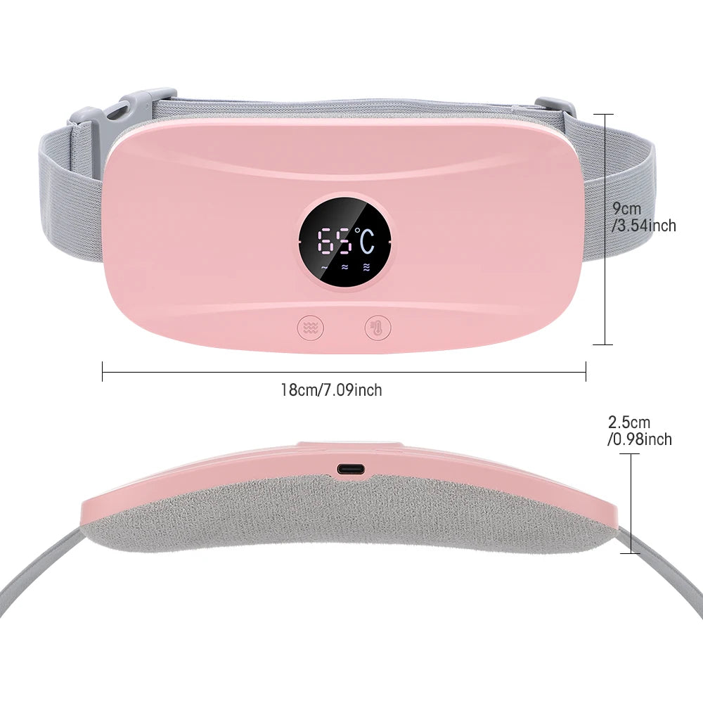 Electric Heating Waist Massage Belt Hot Compress Vibration Abdominal Menstrual Heating Pad Warm Palace Belt for Women Period