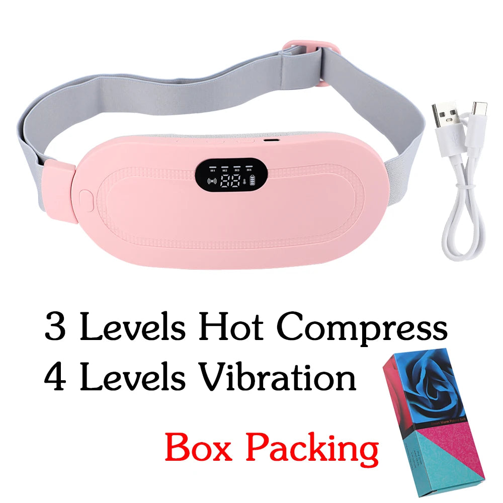 Electric Heating Waist Massage Belt Hot Compress Vibration Abdominal Menstrual Heating Pad Warm Palace Belt for Women Period