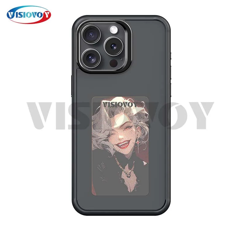 New-tech NFC Function Phone Case For Iphone 16 Pro Max 15 14 13 DIY Case E Ink Screen Phone Cover Maquillaje Funda Battery Free