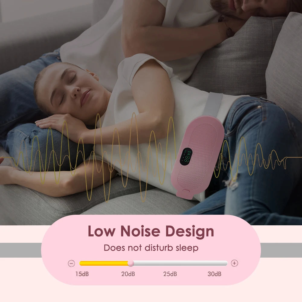Electric Heating Waist Massage Belt Hot Compress Vibration Abdominal Menstrual Heating Pad Warm Palace Belt for Women Period