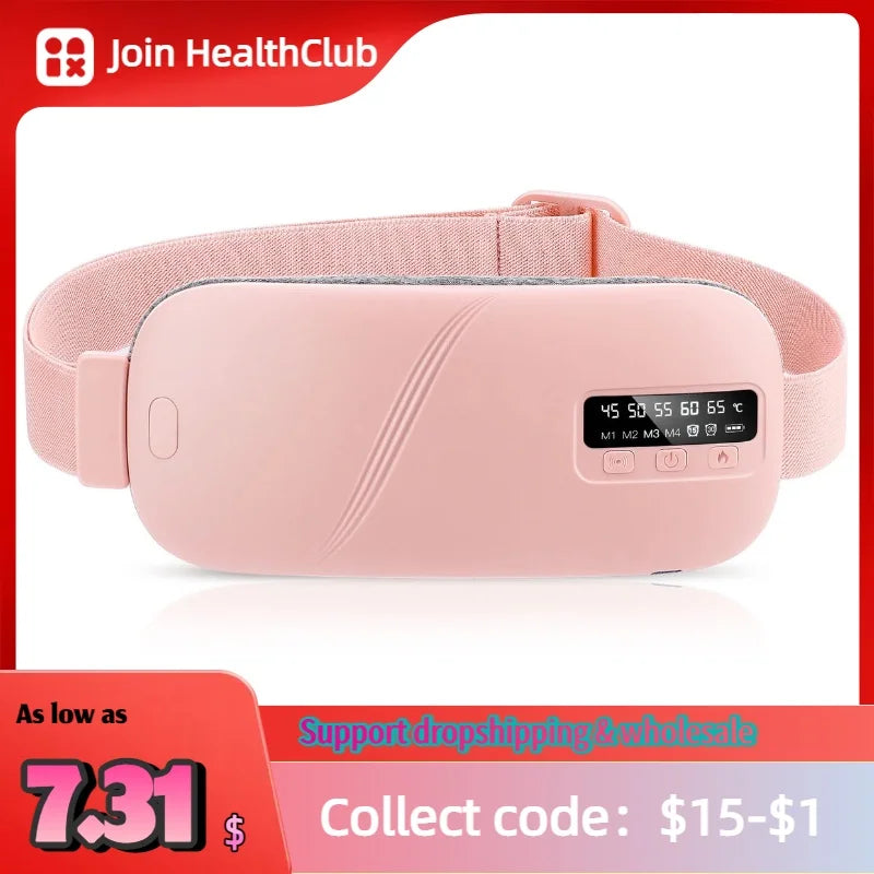 Electric Heating Waist Massage Belt for Period Cramp Relief, Menstrual Heating Pad Warm Palace Belt Period Heating Belt