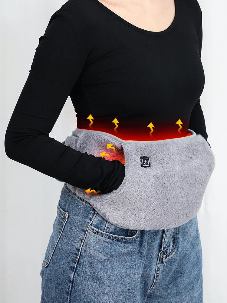 1-5PCS 3-Levels Electric Heating Pad Cold-Proof Uterine Belt Cold-Proof Hand Waist Warming Pad USB Recharging Abdominal Warmer