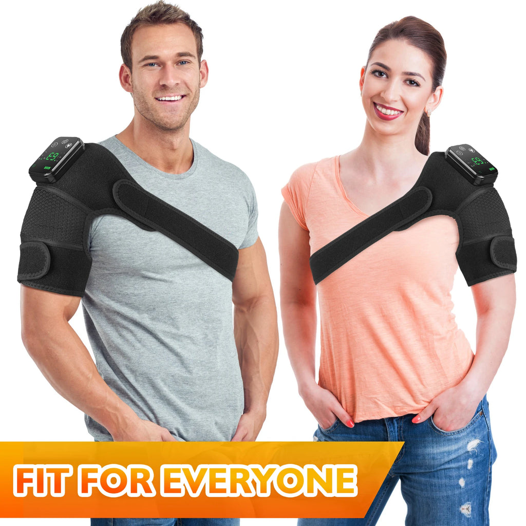 Thermal Knee Massager 3 in 1 Shoulder Knee Elbow Heating Massage Support Brace Rechargeable Vibration Pad Arthritis Muscle Relax