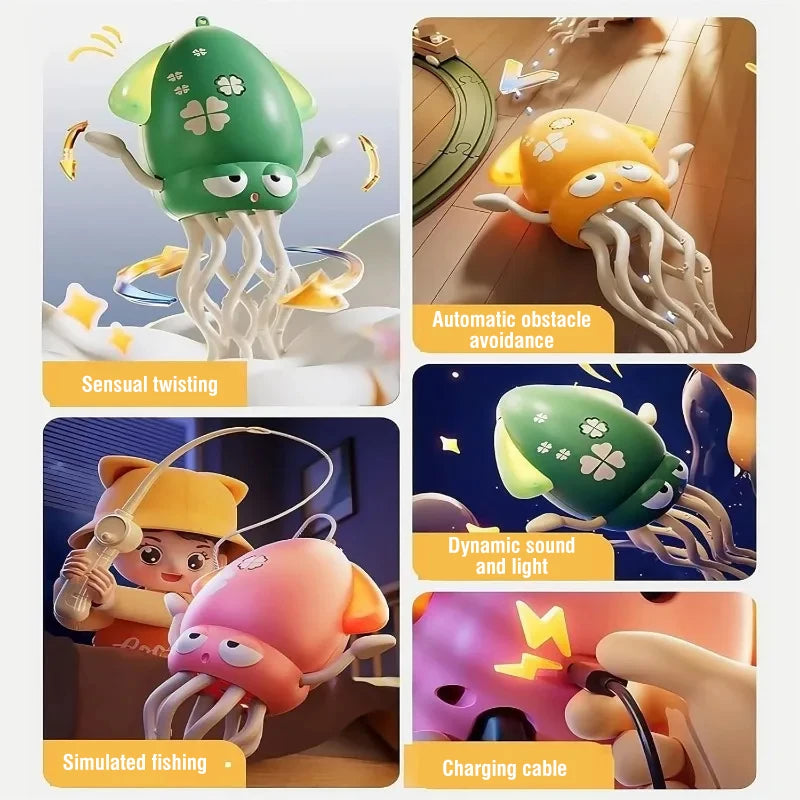 Dancing Octopus Electronic Pets Luminous Fidget Toys Interactive Antistress Stress Relief Toy for Toddler Baby Children Adult