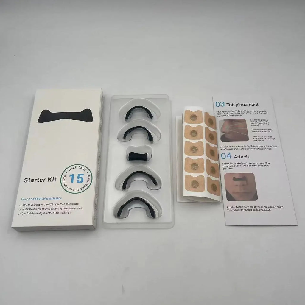 90pcs Magnetic Nasal Strips for Breathing Anti Snoring Nose Patch Magnets Boost Oxygen Intake,Snore Reducing Aids
