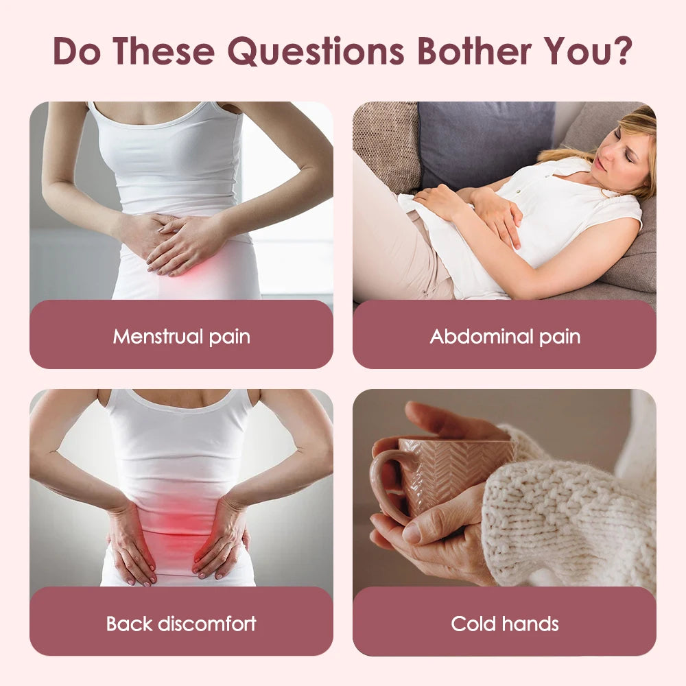Electric Heating Waist Massage Belt for Period Cramp Relief, Menstrual Heating Pad Warm Palace Belt Period Heating Belt