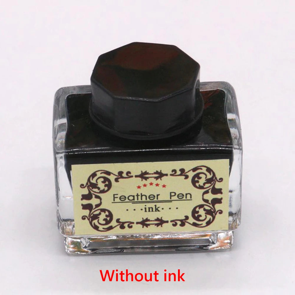 Retro Vintage Calligraphy Feather Dip Pen Fountain Pens Writing Ink Set Creative Stationery Quill Pen Art Supplies Crafts Gifts