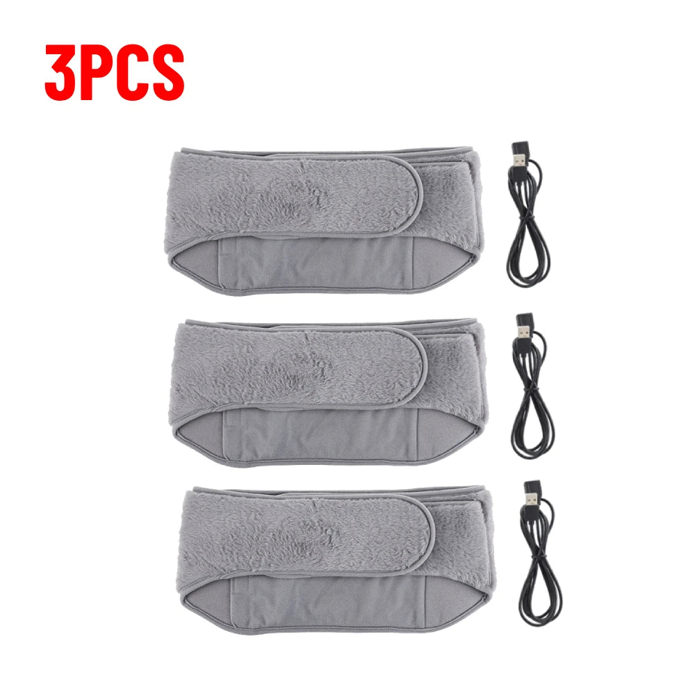 1-5PCS 3-Levels Electric Heating Pad Cold-Proof Uterine Belt Cold-Proof Hand Waist Warming Pad USB Recharging Abdominal Warmer