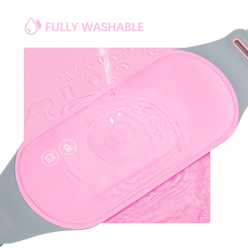Electric Period Cramp Massager Menstrual Relief Heating Pad Rechargeable Abdominal Vibration Massage Smart Timming Palace Belt