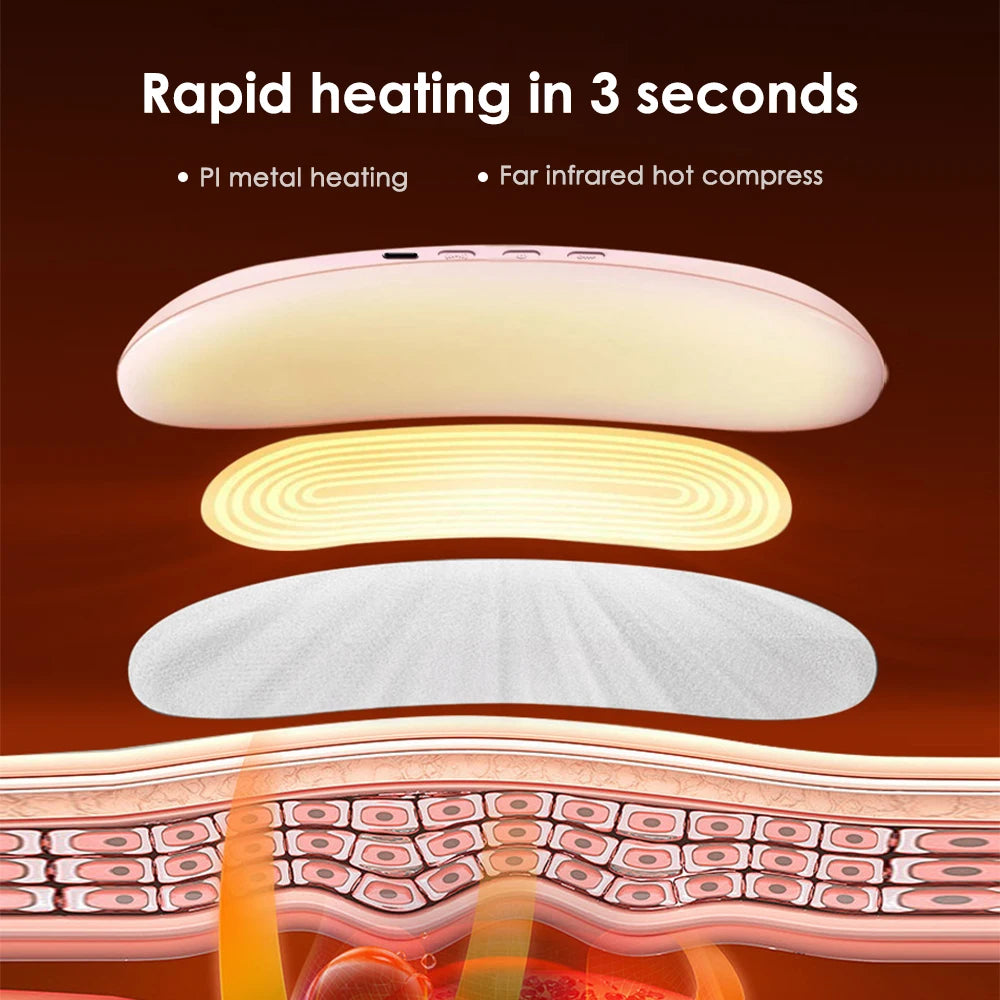 Electric Heating Waist Massage Belt Hot Compress Vibration Abdominal Menstrual Heating Pad Warm Palace Belt for Women Period