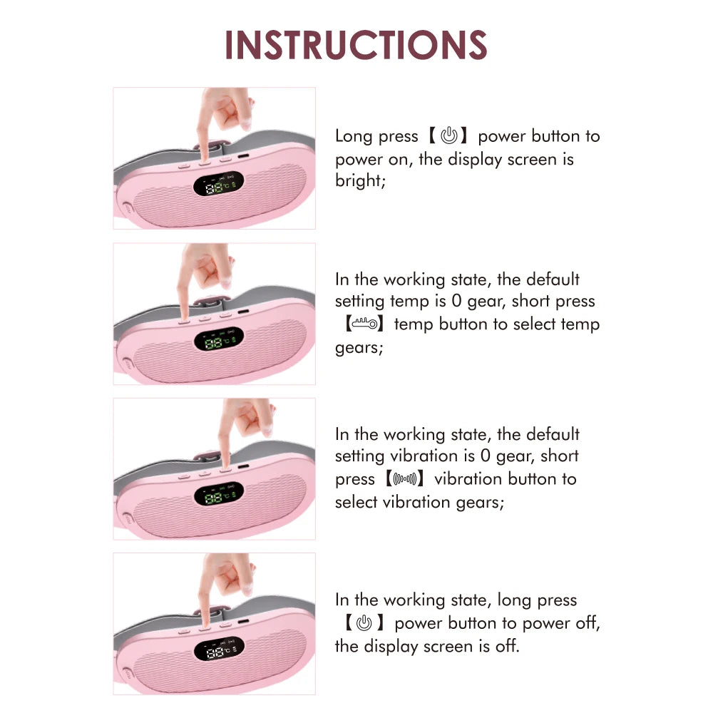Electric Heating Waist Massage Belt Hot Compress Vibration Abdominal Menstrual Heating Pad Warm Palace Belt for Women Period