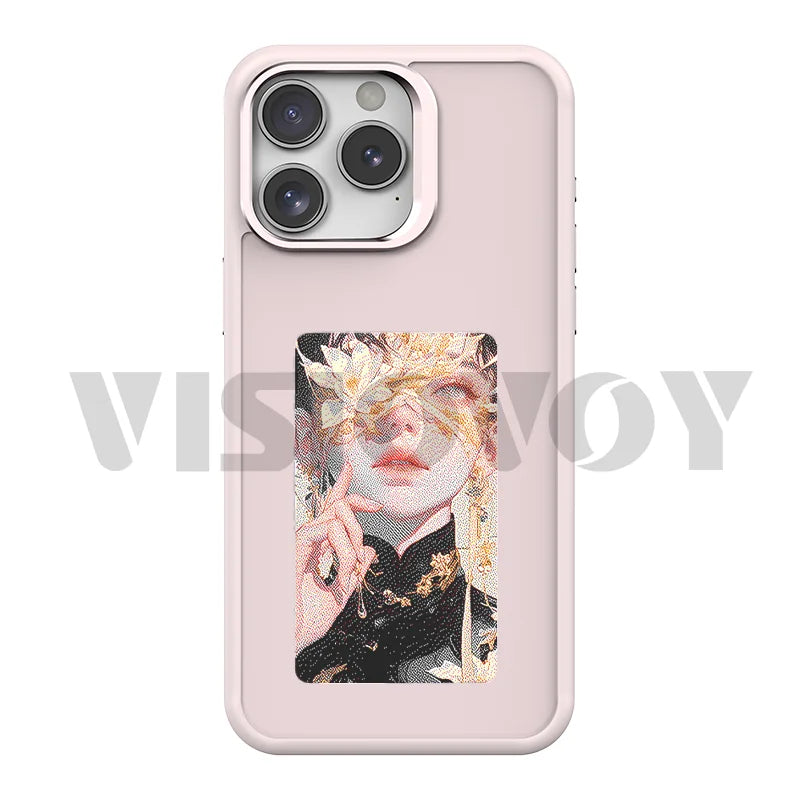 New-tech NFC Function Phone Case For Iphone 16 Pro Max 15 14 13 DIY Case E Ink Screen Phone Cover Maquillaje Funda Battery Free