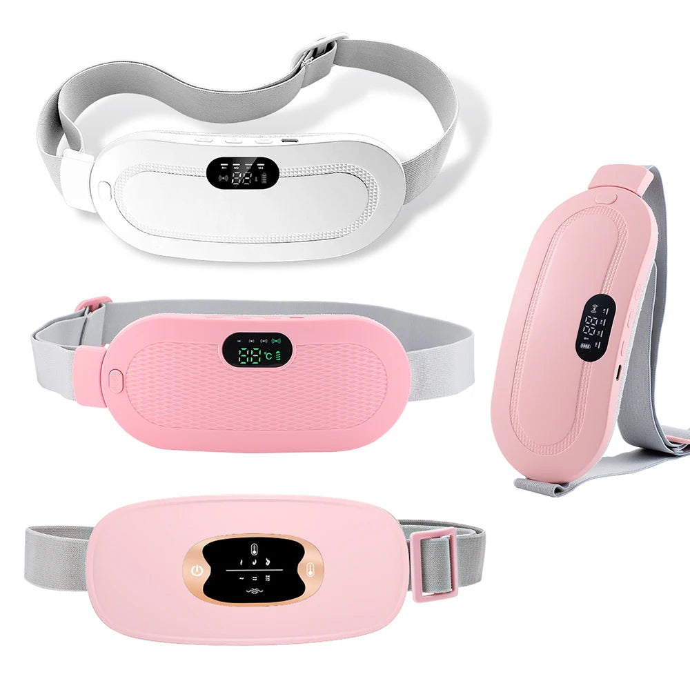 Electric Heating Waist Massage Belt Hot Compress Vibration Abdominal Menstrual Heating Pad Warm Palace Belt for Women Period