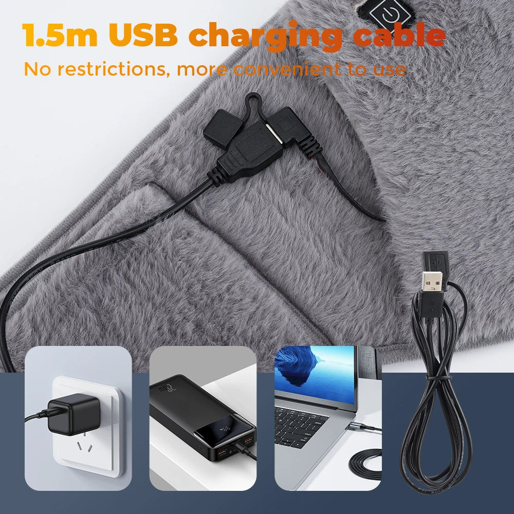 1-5PCS 3-Levels Electric Heating Pad Cold-Proof Uterine Belt Cold-Proof Hand Waist Warming Pad USB Recharging Abdominal Warmer