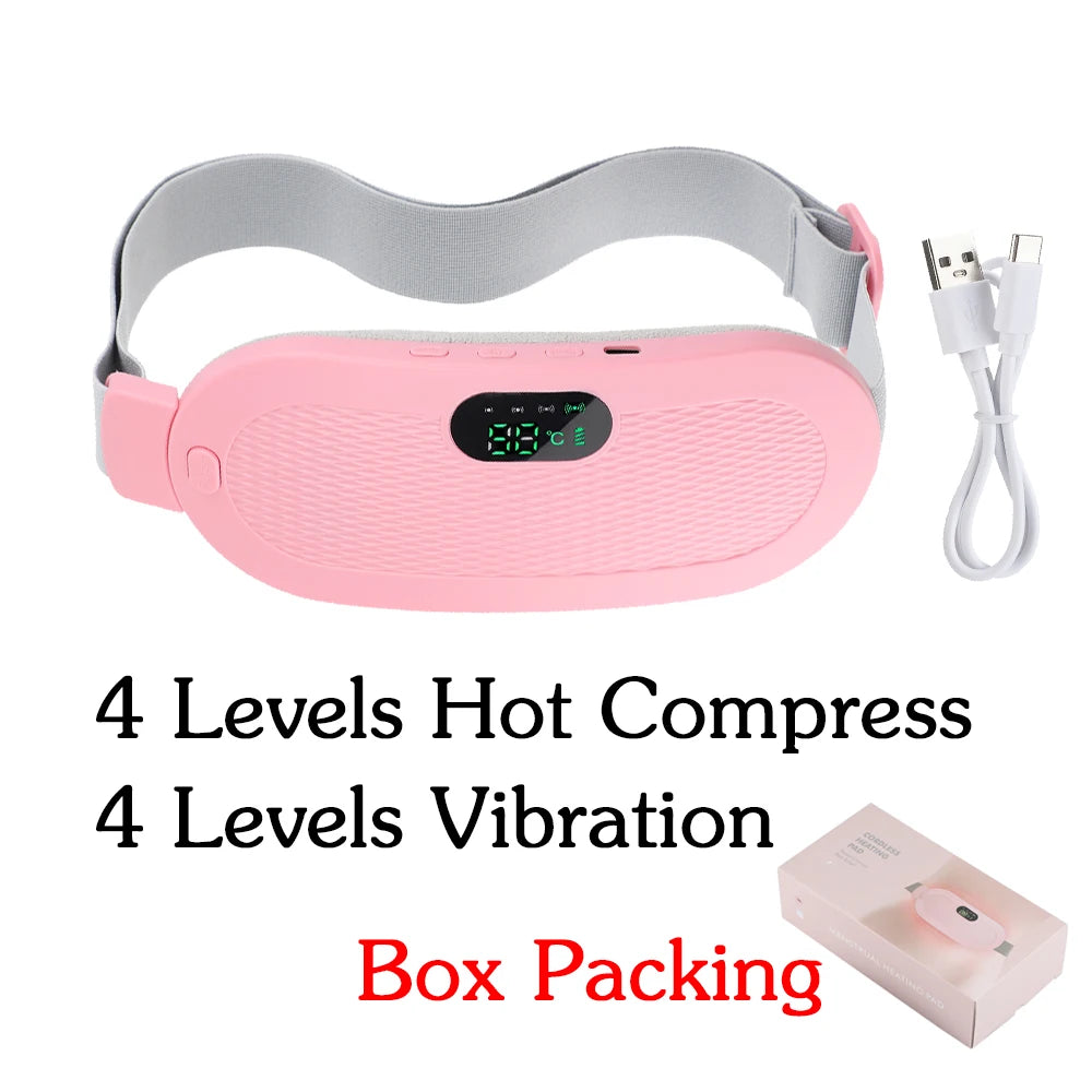 Electric Heating Waist Massage Belt Hot Compress Vibration Abdominal Menstrual Heating Pad Warm Palace Belt for Women Period