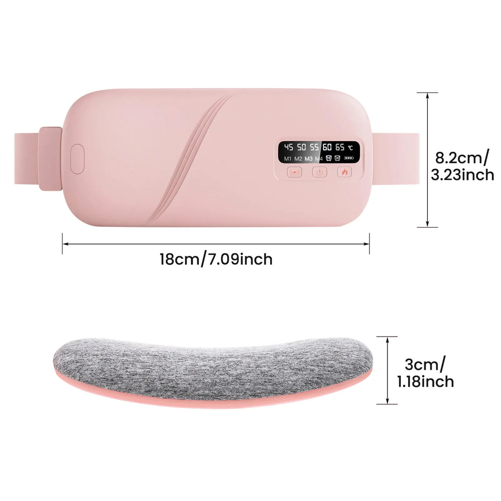 Electric Heating Waist Massage Belt for Period Cramp Relief, Menstrual Heating Pad Warm Palace Belt Period Heating Belt