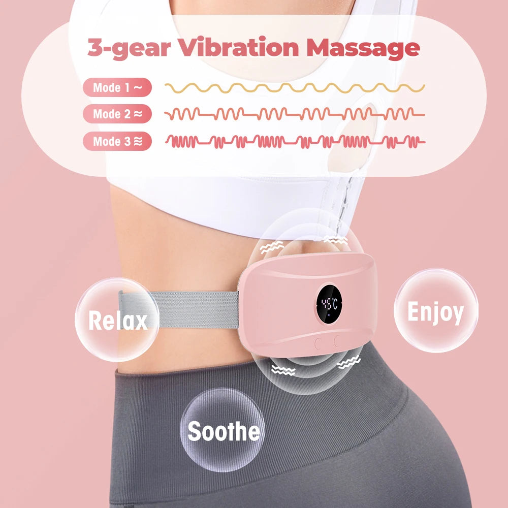 Electric Heating Waist Massage Belt Hot Compress Vibration Abdominal Menstrual Heating Pad Warm Palace Belt for Women Period