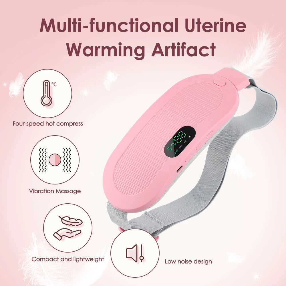 Electric Heating Waist Massage Belt for Period Cramp Relief, Menstrual Heating Pad Warm Palace Belt Period Heating Belt