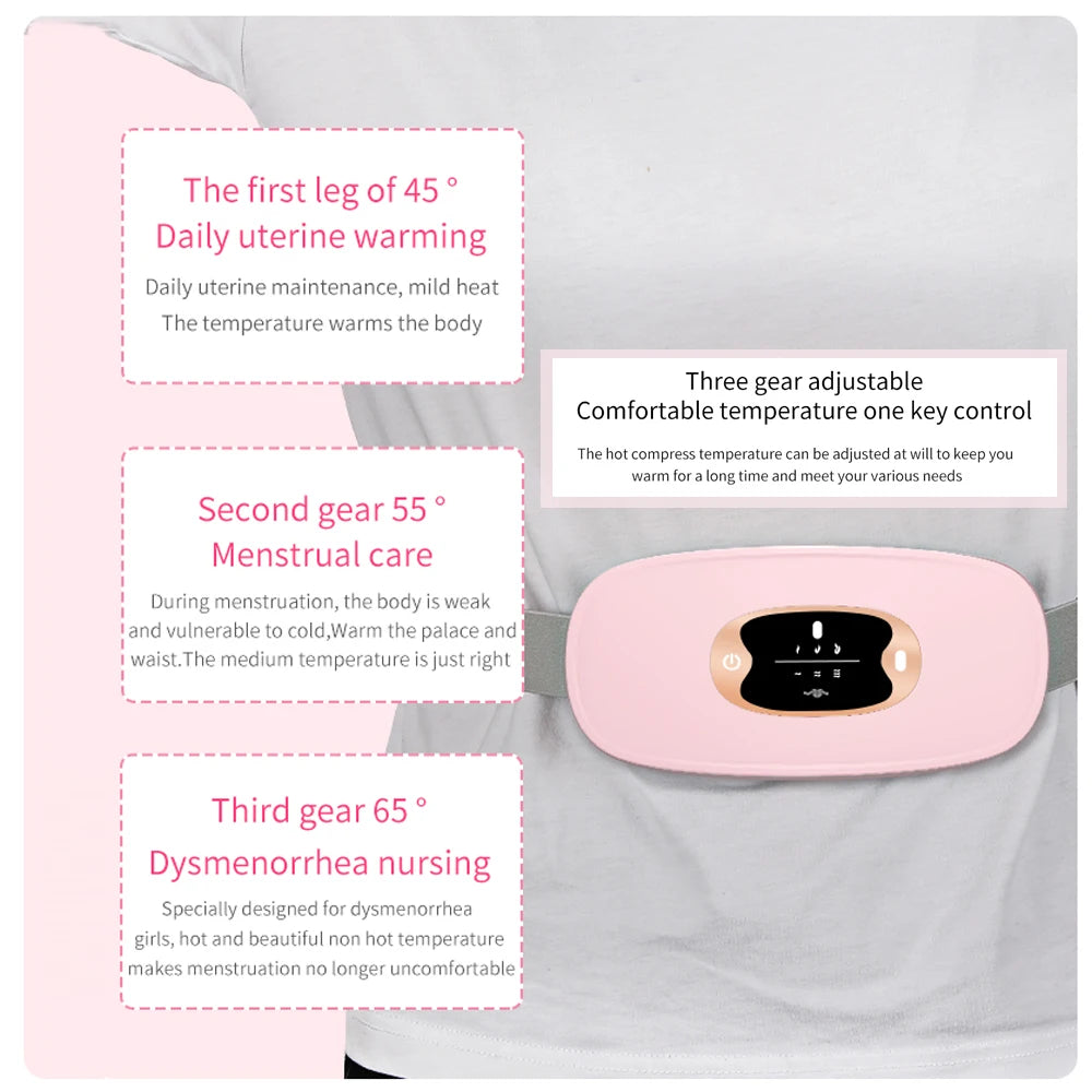 Menstrual Heating Pad Smart Warm Palace Belt for Relieving Waist Pain During Menstruation Heating Abdominal Waist Massage Tools