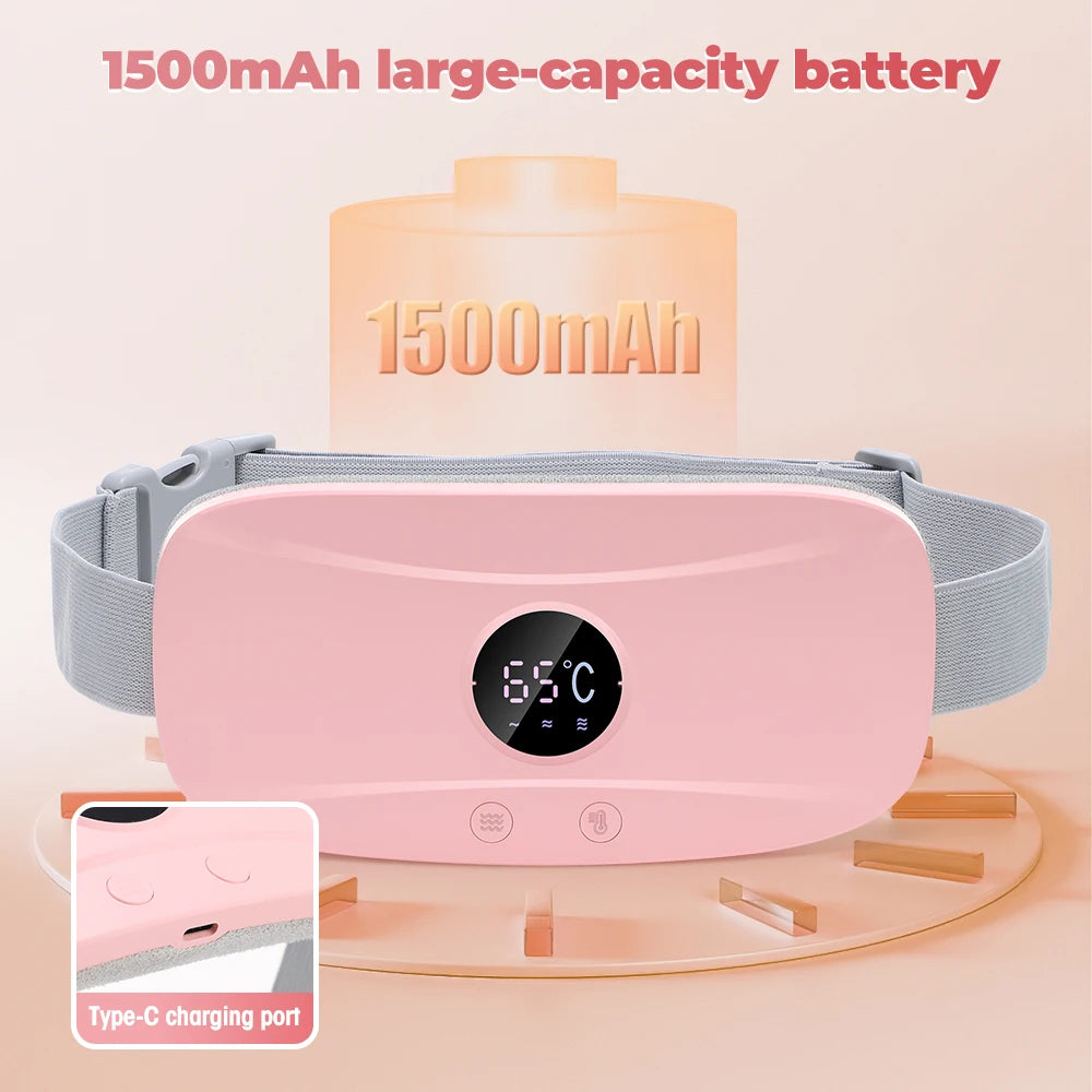 Electric Heating Waist Massage Belt Hot Compress Vibration Abdominal Menstrual Heating Pad Warm Palace Belt for Women Period