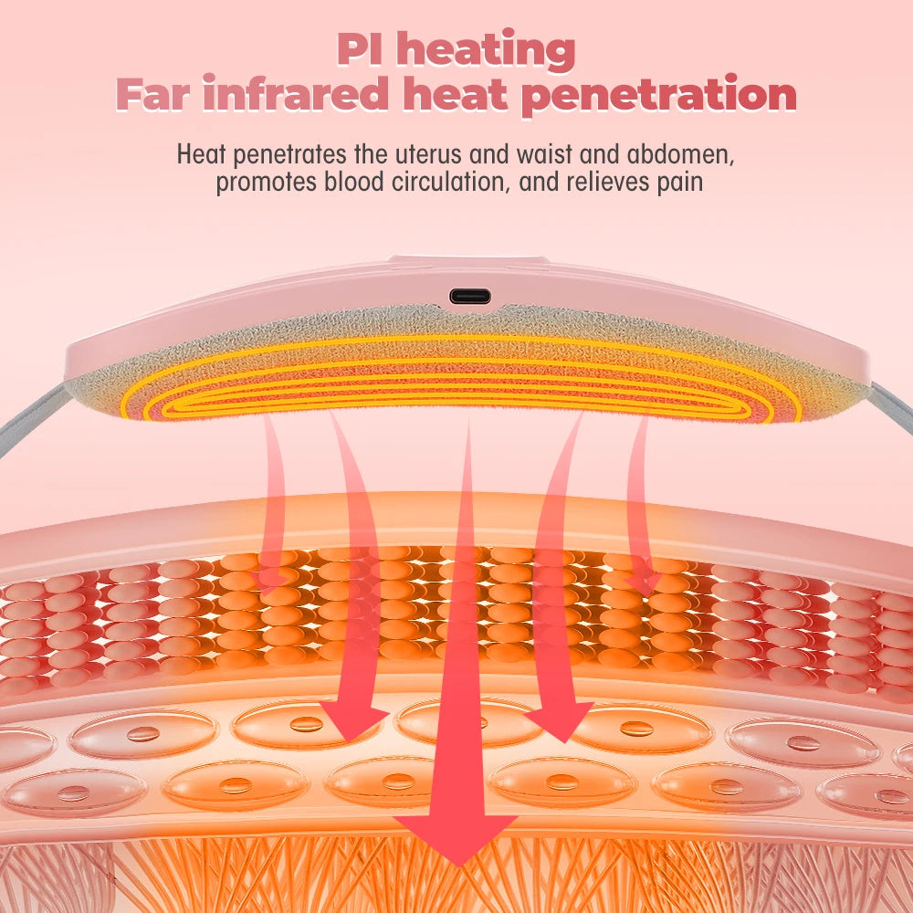 Electric Heating Waist Massage Belt Hot Compress Vibration Abdominal Menstrual Heating Pad Warm Palace Belt for Women Period