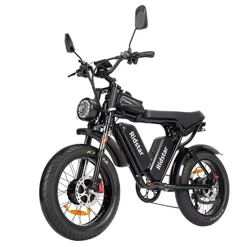 Electric bicycle Q20 2000W dual Motor 52V40Ah lithium Battery adult Electric Bicycle Mountain off-road 20inch Fat Tire E-bike