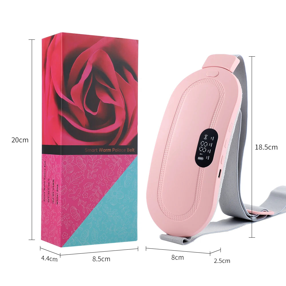 Electric Heating Waist Massage Belt Hot Compress Vibration Abdominal Menstrual Heating Pad Warm Palace Belt for Women Period
