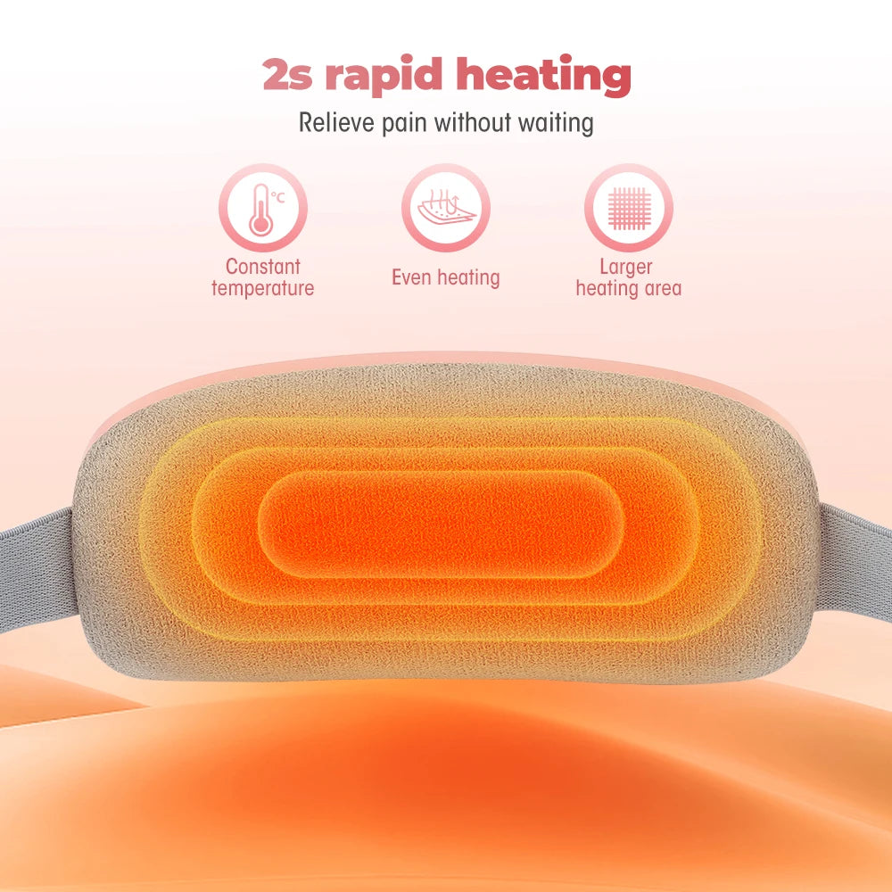 Electric Heating Waist Massage Belt Hot Compress Vibration Abdominal Menstrual Heating Pad Warm Palace Belt for Women Period