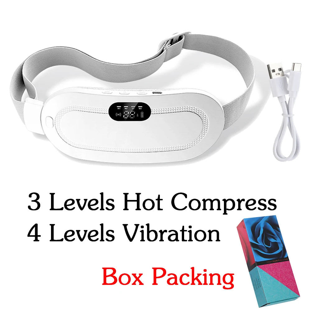 Electric Heating Waist Massage Belt Hot Compress Vibration Abdominal Menstrual Heating Pad Warm Palace Belt for Women Period