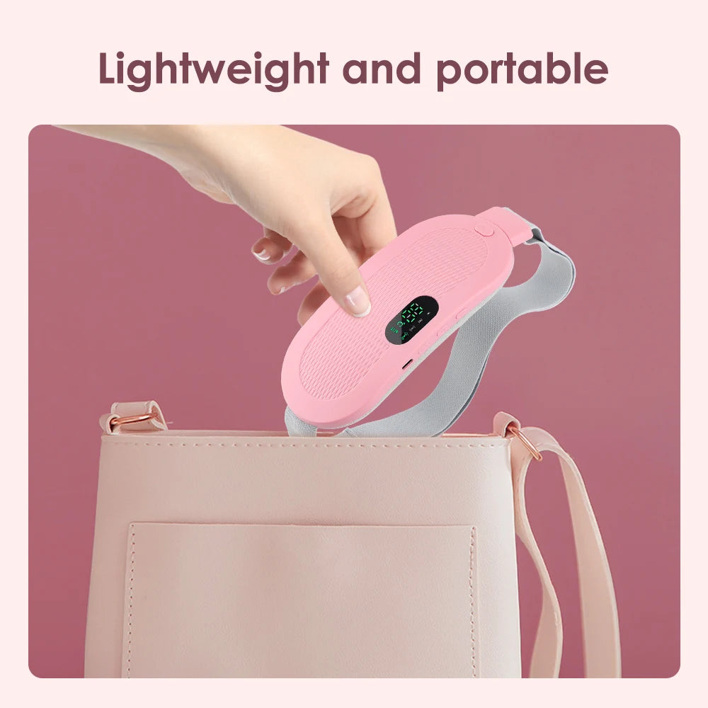Electric Heating Waist Massage Belt for Period Cramp Relief, Menstrual Heating Pad Warm Palace Belt Period Heating Belt