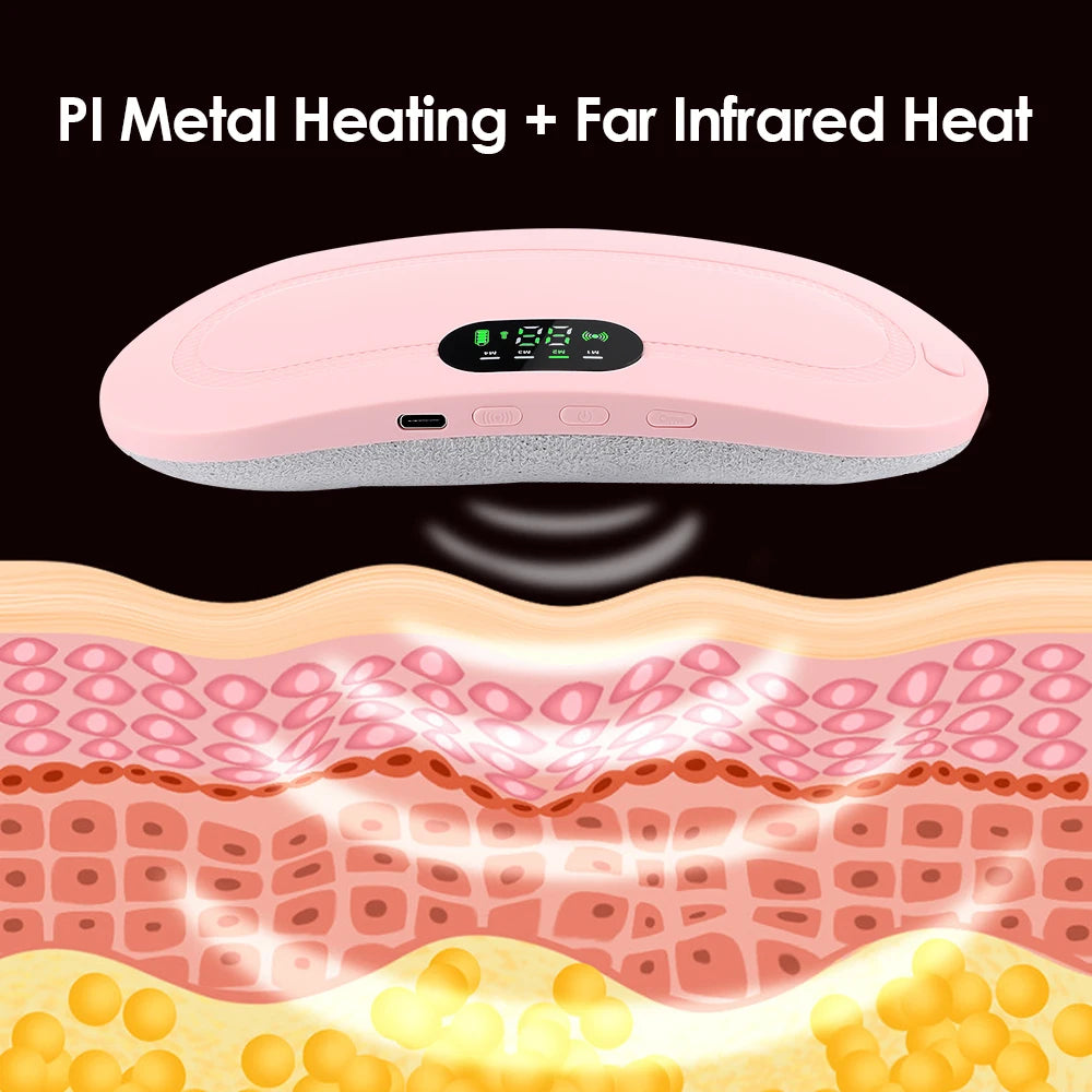 Electric Heating Waist Massage Belt Hot Compress Vibration Abdominal Menstrual Heating Pad Warm Palace Belt for Women Period