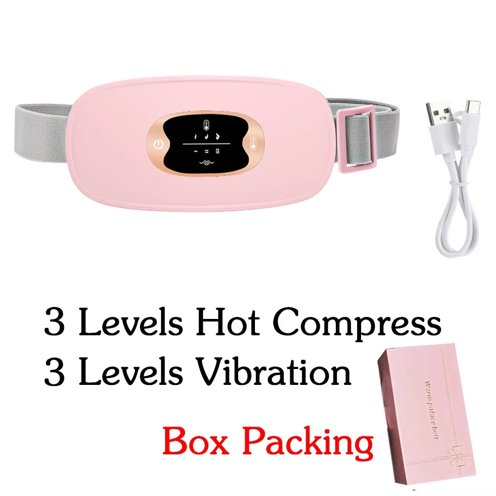 Electric Heating Waist Massage Belt Hot Compress Vibration Abdominal Menstrual Heating Pad Warm Palace Belt for Women Period